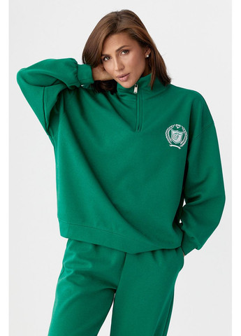 Бавовняний спортивний костюм з худорлявої на блискавці Lurex Спортивный костюм (370381234)