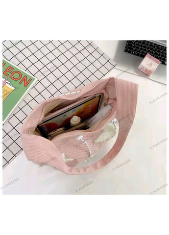 Розовая молодежная вельветовая сумка через плечо, сумка для обучения с белыми звездочками I+M Naturkosmetik (365963641)