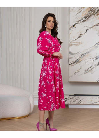 Малиновое повседневный платье sa-515 xl малиновый ISSA PLUS