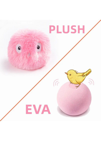 Интерактивный мяч для кошек и котят "Умная Игрушка со звуками зверей " Плюш Color: Pink Birdie Sound Xtep (319664460)