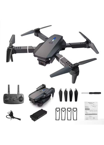 Квадрокоптер дрон E99 с двойной камерой, 500 mAh Black VHG (356149307)