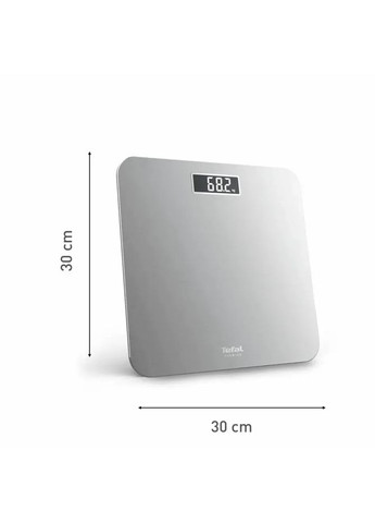 Ваги підлогові Premiss, 160 кг, AAAx2 в комплекті, скляні, сірого кольору. Tefal (393472017)