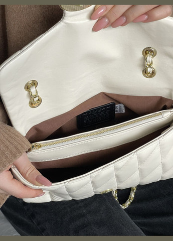 Жіноча сумка клатч молочний на плече No Brand (322464631)