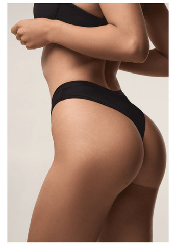 Трусики брифы Kora из мягкой ткани в рубчик черные L5155BR-Mr Luna (297531779)