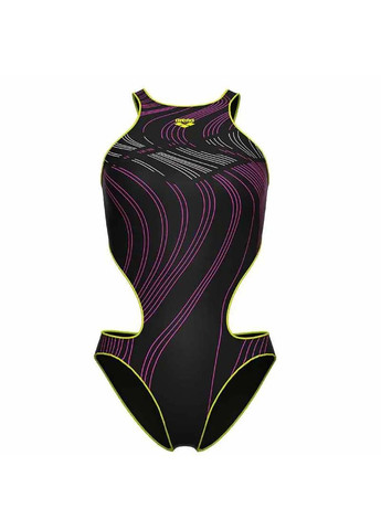 Комбинированный демисезонный купальник закритий для женщин one stream swimsuit черный, розовый Arena