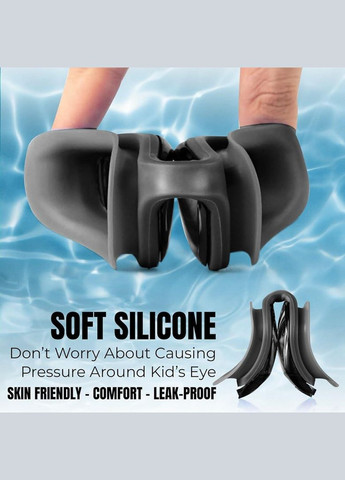 Окуляри для плавання з берушами Anti Fog UV Green Pro No Brand (326066028)