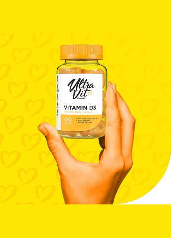Вітамін D3 VPLab UltraVit Vitamin D3 Gummies, 60 желейок для підтримки кісток та зубів. VPLab Nutrition (324607809)