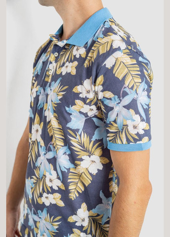 Блакитна поло чоловіче рисунок 247r315 з коротким рукавом Ager