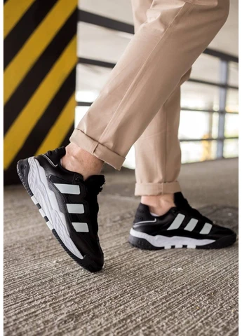 Білі літні кросівки adidas niteball black white 3.0 адідас найтбол No Brand