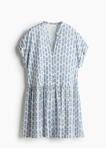 Білий кежуал сукня H&M з квітковим принтом