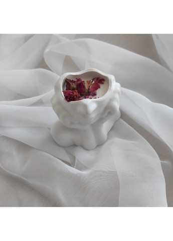 Кашпо-свеча Леди белая с цветами розы (гнет нить) Trensi (278234620)