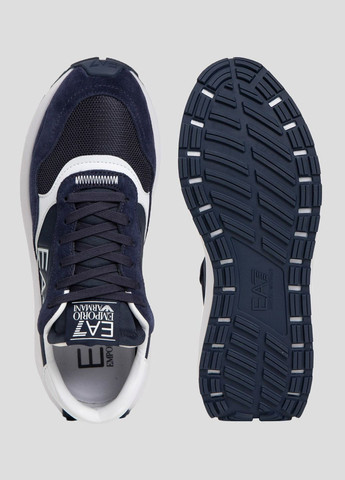 Синие всесезонные кроссовки Emporio Armani