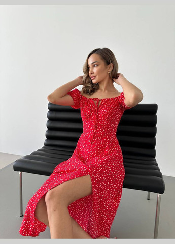 Красное праздничный, спортивное, деловое, повседневный, вечернее нежное платье софт SAVOY BRAND