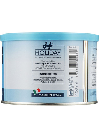Віск з тальком для депіляції Depilatori Wax Talc 400ml (999106-43944) Holiday (365800341)