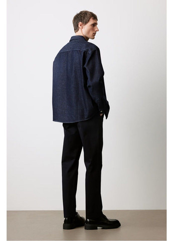 Черные кэжуал демисезонные брюки H&M