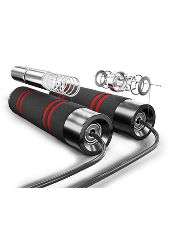 Скакалка с утяжелителем HS-F040JR черная Hop-Sport (301538714)