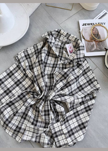 Белая кэжуал рубашка в клетку Adelante