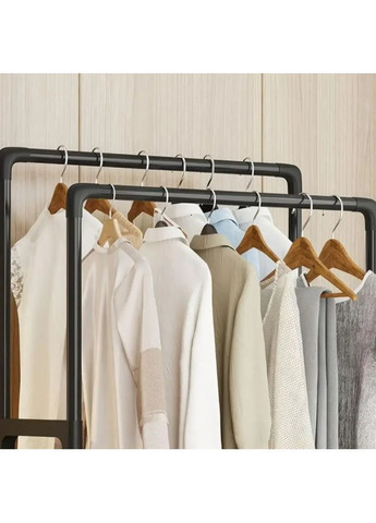 Вішалка для одягу подвійна на колесах No Brand (362046639)