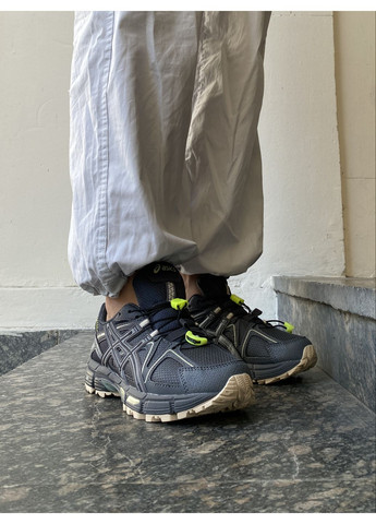 Серые демисезонные кроссовки мужские asics gel-kahana 8 black / grey / green асикс гель кахано No Brand