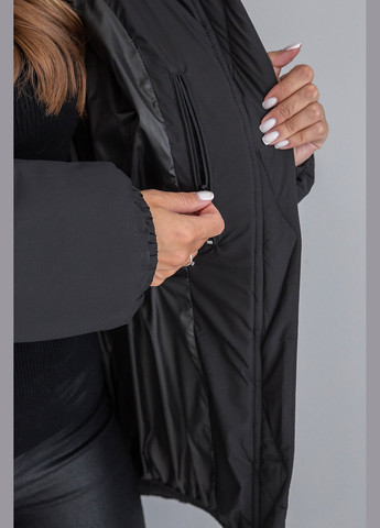 Чорна зимня зимова куртка селін міді 44 чорний MioRichi