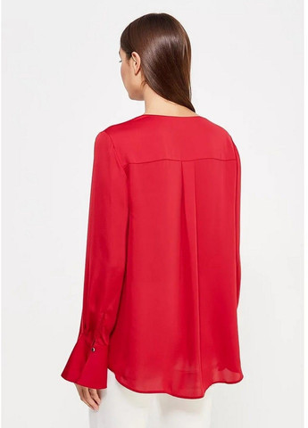 Темно-красная демисезонная блуза Mango