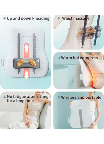 Массажная роликовая подушка R16 массажер для спины для шеи и тела на кресло. BenBo (361220283)