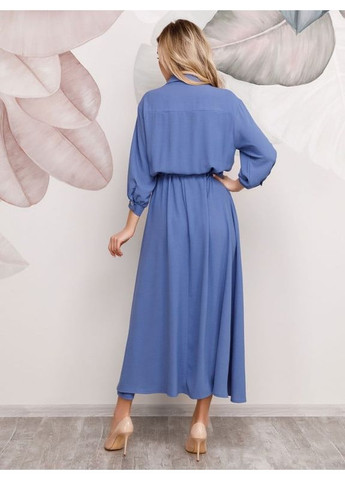 Синя сукня sa-169 синя ISSA PLUS однотонна