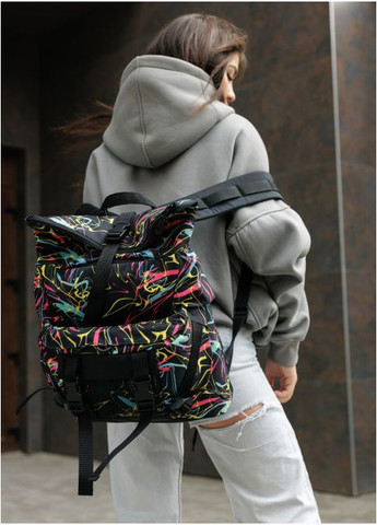 Рюкзак ролл RollTop Double принт "ABSTRACT" Sambag (302519344)