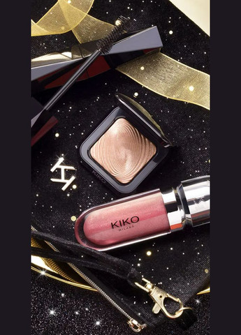 Подарунковий набір тіні 3 г, туш 11 мл, блиск для губ 6,5 мл Holiday Wonderlights Total Look Make Up Gift Set Kiko Milano (314808284)