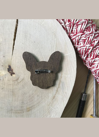 Бульдог значок з дерева Cozy-Up (291162330)