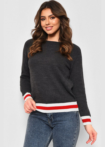 Серый демисезонный свитер женский серого цвета пуловер Let's Shop