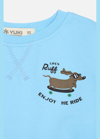 Yuki світшот для хлопчика колір блакитний цб-00271953 блакитний трикотаж