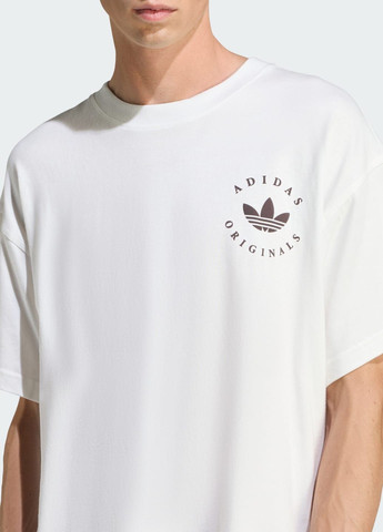 Біла футболка curved trefoil logo gfx adidas