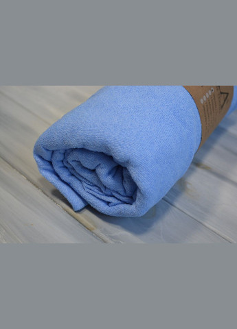 Простирадло 160 x 200 +25 см махрове на гумці синє Kayra (318387624)