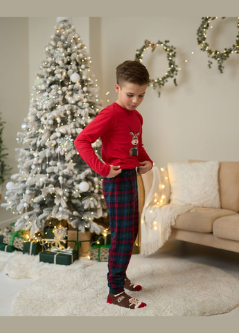 Красная детская пижама для мальчика со штанами Tom John