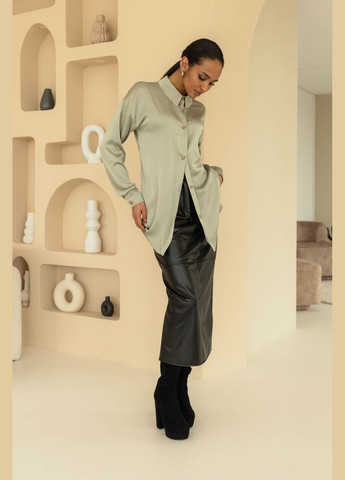 Оливкова шовкова оливкова блуза Seventeen