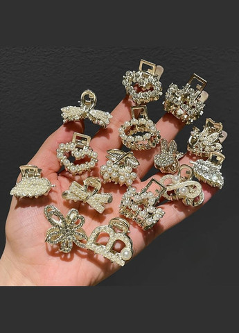 Набор заколок для волос 15 шт. комплект крабиков для малого бокового или заднего закалывания волос No Brand (337342223)