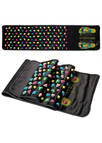 Масажний ортопедичний килимок доріжка-аплікатор з різнокольоровими пластиковими каменями для ніг 175х35 см (479805-Prob) Unbranded (324390793)