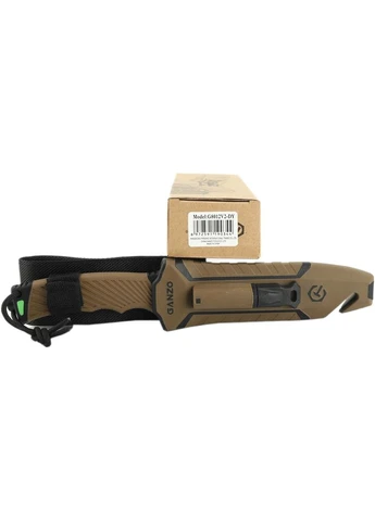 Ніж G8012V2-DY коричневий (G8012V2-DY) з паракордом (A-016405) Ganzo (319390877)