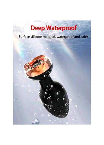 Силіконовий анальний корок із вібрацією Rose з Д/К чорного кольору із 10 режимів вібрації China (360603404)