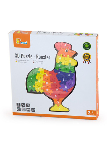 Дерев'яний пазл Півник по літерах (55244N) Viga Toys (339783617)