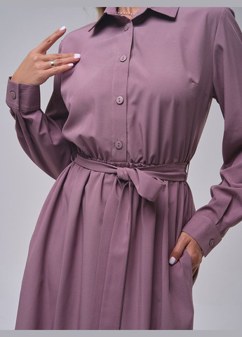 Коричневое повседневный платья рубашка ISSA PLUS однотонное