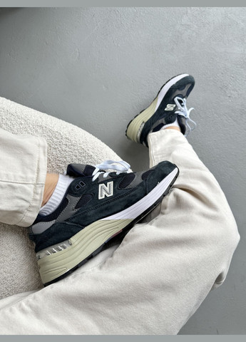 Кроссовки женские и мужские New Balance 992 blue | Нью Беланс 992 синий No Brand синие демисезоны (316663526)