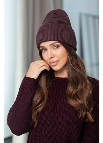 Шапка жіноча з відворотом осінь зима No Brand (362160945)