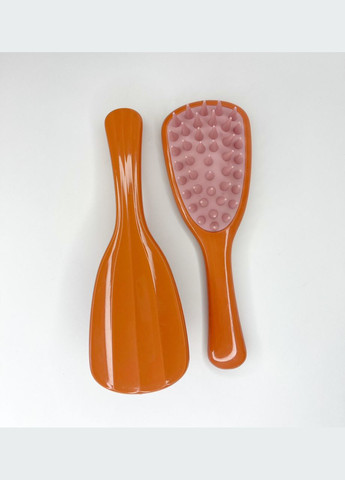 Щітка-масажер Для шкіри голови Помаранчевий рожевий 22 см х 7.5 см Finding (316251230)