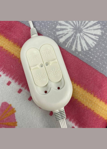 Электропростынь двуспальная с двумя зонами с цветным рисунком Байка Турция 155x170 см 55165 Абстракция Lux (337093699)