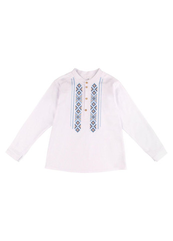 Белая детская вышиванка для мальчика бемби рб171/1 белый Бембі лен (331741304)