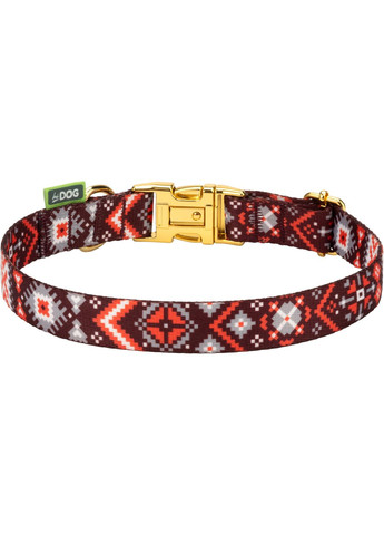 Ошейник Вышиванка размер L ширина 25 мм 35 - 45 см с фастексом Золото (2100103601017) Hi Dog (332878843)