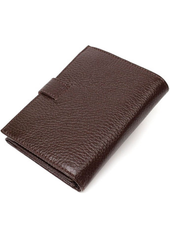 Практичний портмоне для чоловіків з натуральної зернистої шкіри 22056 Коричневий Bond (329146496)