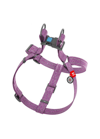 Шлея из восстановленного хлопка Re-cotton Светоотражающая пластиковый фастекс L Ш 25 мм Дл 60-90 см WAUDOG (292175052)